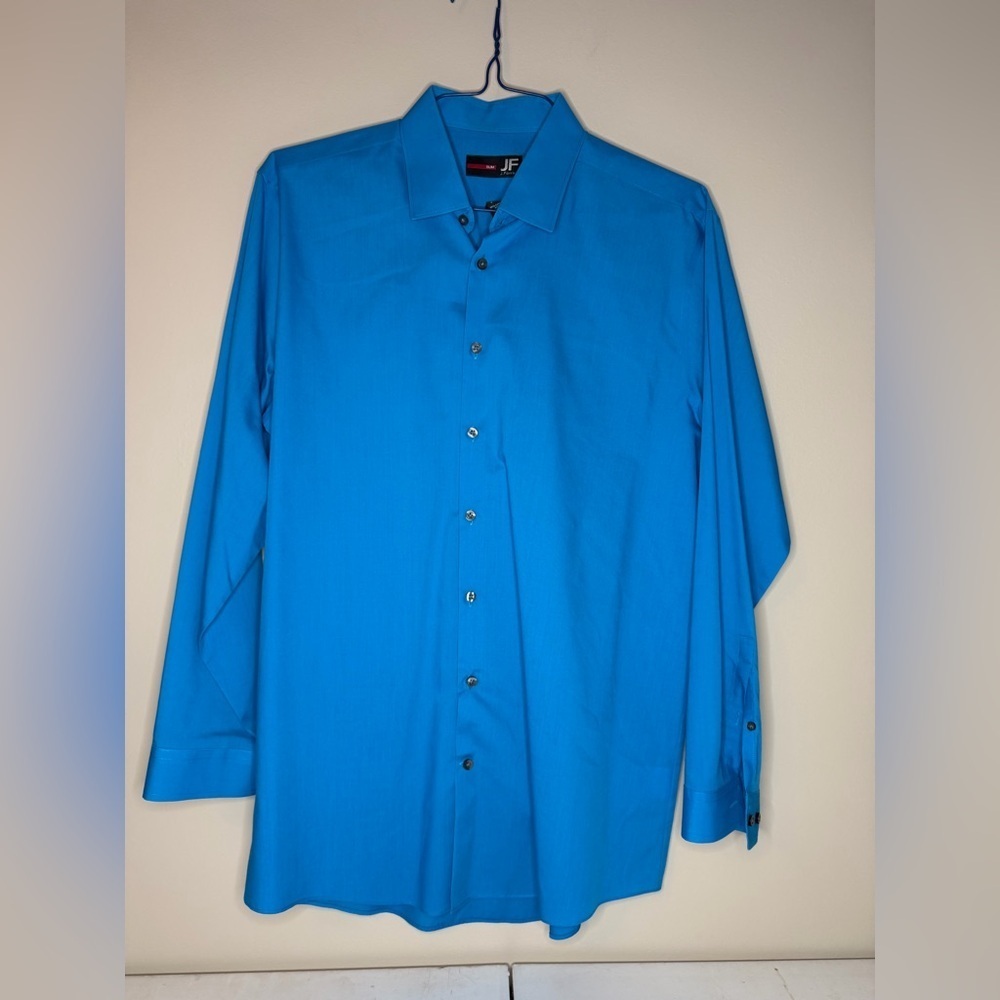 JF J.Ferrar Vibrant Blue Dress Shirt 34-35